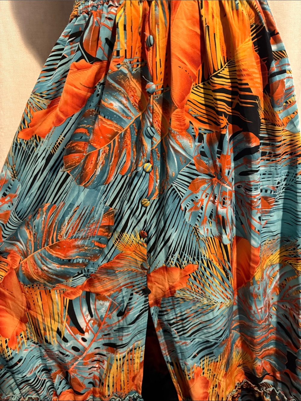 FashionNova Tropical Maxi Dress Sz S - Picture 10 of 13